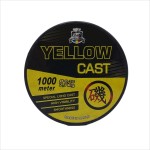 Monofilament fishing line, Cast, 1000 m, diameter 0.25 mm, 7.70 kg, yellow color
